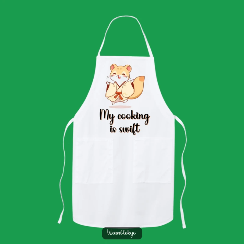 Funny Weasel Kimono Apron: Cook and Laugh with This Dancing Chef