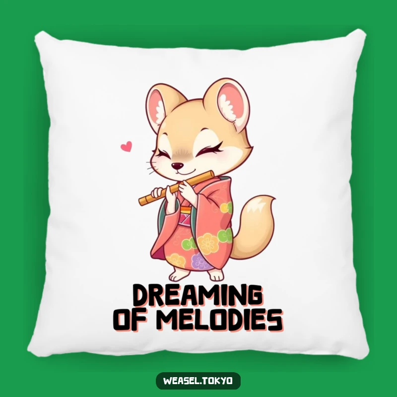 Cozy Funny Weasel Flute Player Pillow: Musical Comfort!