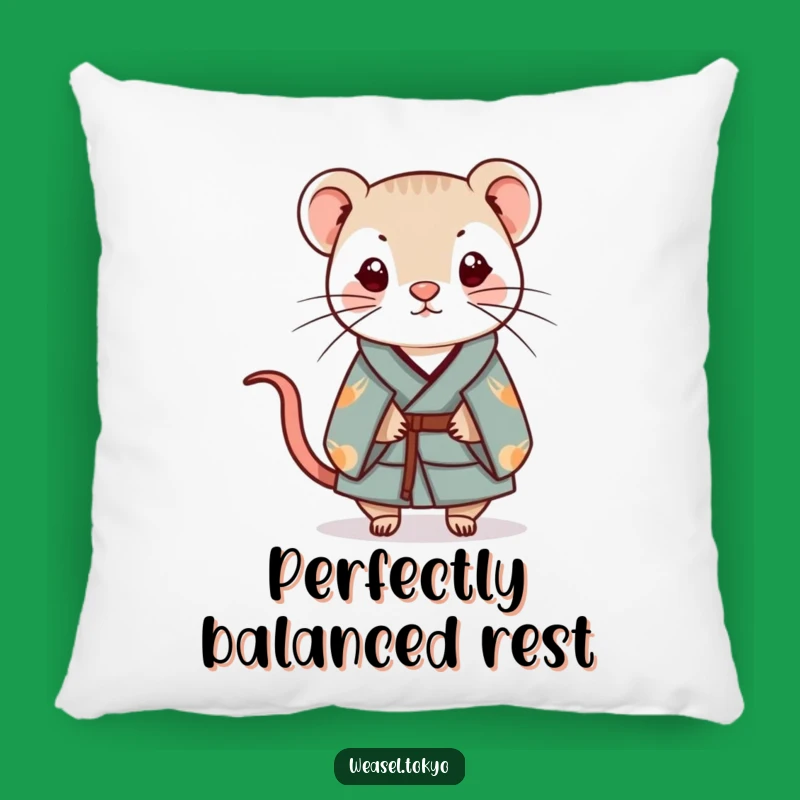 Funny Kawaii Weasel Kimono Pillow - Balanced Comfort - Gift of Serenity