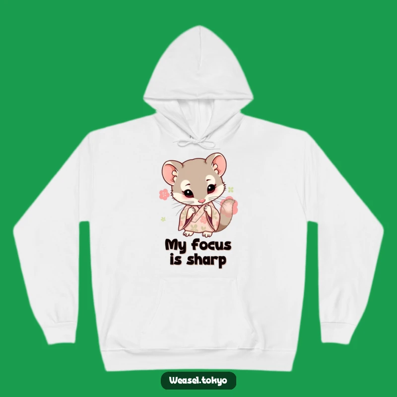 Cozy Funny Kawaii Weasel Kimono Hoodie - Curious Minds - Warm Gift
