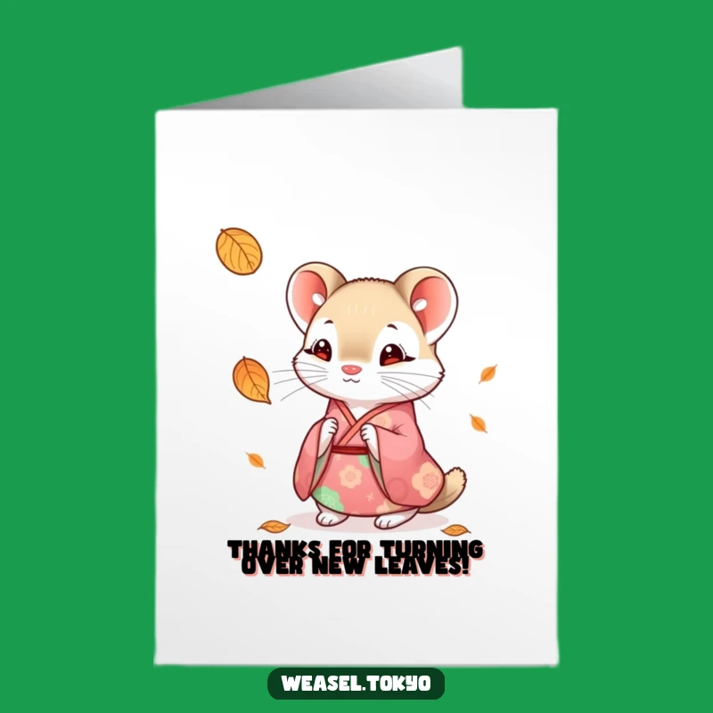 Free Printable Thank You Card: Curious Weasel Appreciates Your Kindness