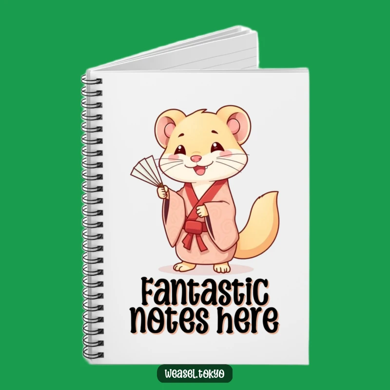 Funny Kawaii Weasel Notebook - Journal Your Elegant Thoughts