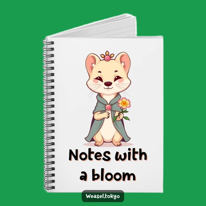 Funny Weasel Flower Notebook: Write with Dapper Style