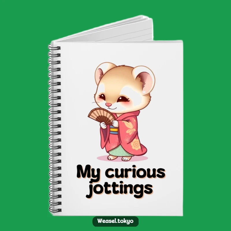 Funny Weasel Kimono Notebook: Curious Cartoon Journal for Art Lovers. A Hilarious Gift