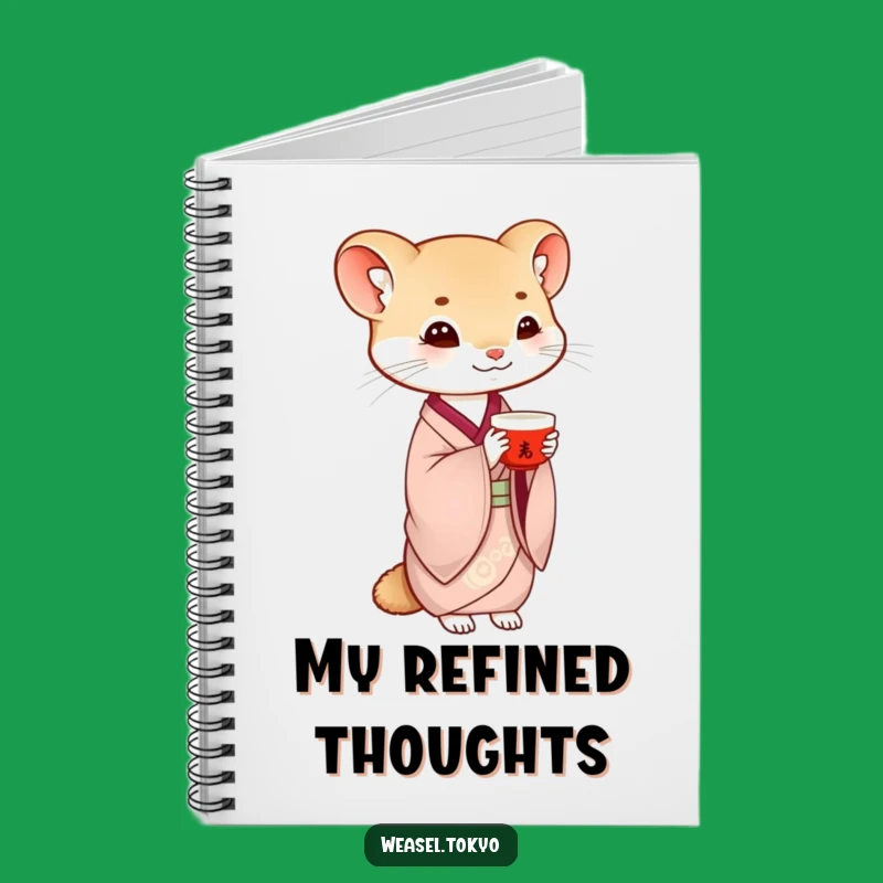 Funny Weasel Saké Balance Notebook: Jot Down Thoughts with Grace!